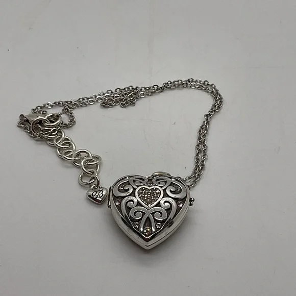 Brighton Sweet Memory Silver Plated Heart Locket Necklace - Picture 4 of 6